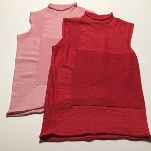 Two short sleeve sweaters